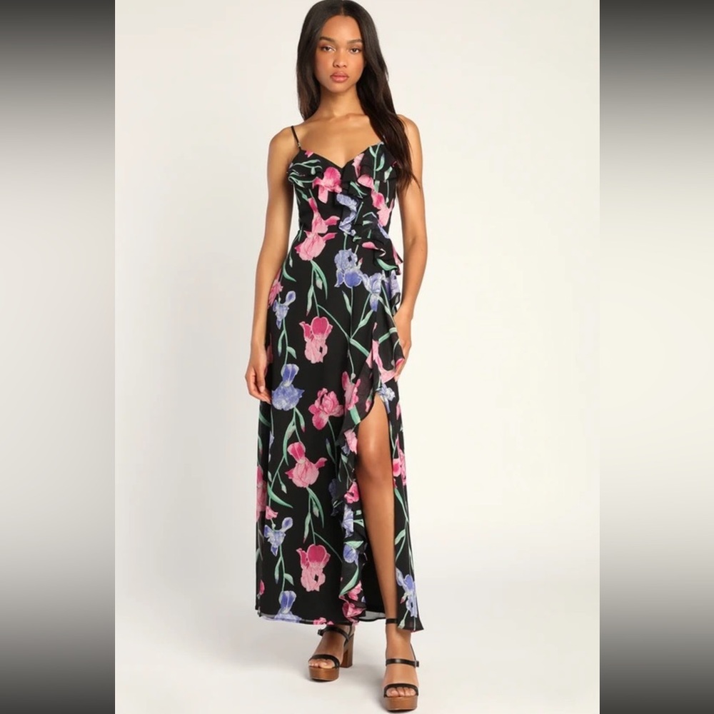Black Floral Maxi Dress